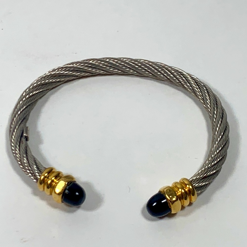 Twisted Silver and Gold Bracelet